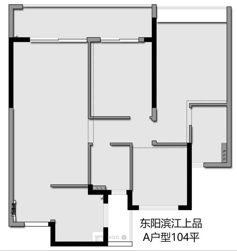 东阳滨江上品a户型104平平面设计分享.热乎乎的设计图～业主